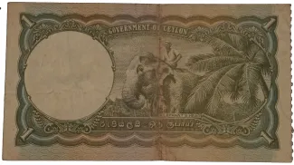 Sri Lanka 1 Rupee - George VI, 1941 reverse