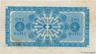 Sri Lanka 1 Rupee, 1917-1939 reverse