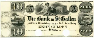 St. Gallen 10 Gulden, 1837