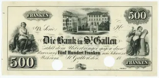 St. Gallen 500 Francs, 1852 image