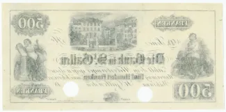 St. Gallen 500 Francs, 1852 reverse