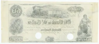 St. Gallen 50 Francs, 1852 reverse