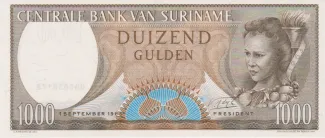 Suriname 1.000 Gulden, 1963 image