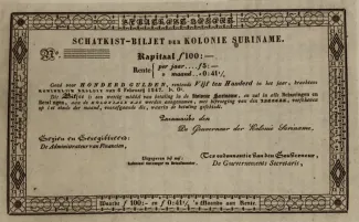 Suriname 100 Gulden, 1847 image