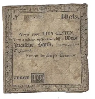Suriname 10 Centen, 1848 image