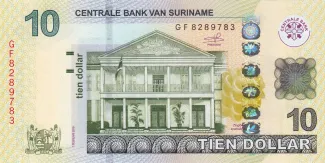 Suriname 10 Dollars, 2019 image