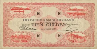 Suriname 10 Gulden, 1928 image