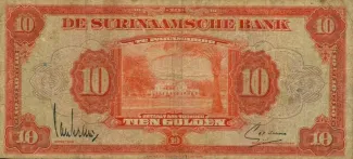 Suriname 10 Gulden, 1942 image