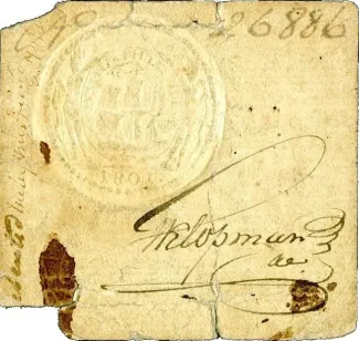 Suriname 1 Gulden, 1801 reverse