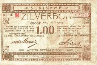 Suriname 1 Gulden, 1919 image