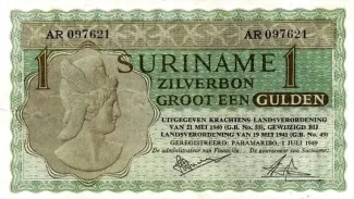 Suriname 1 Gulden, 1949 image