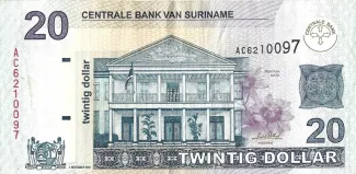 Suriname 20 Dollars, 2009 image