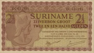 Suriname 2 Gulden, 1950 image