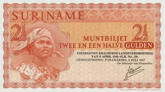 Suriname 2 Gulden, 1967 image