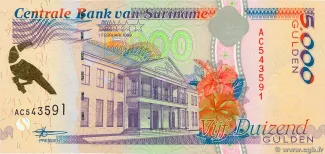 Suriname 5.000 Gulden, 1999 image
