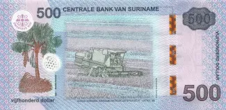 Suriname 500 Dollars, 2024 reverse
