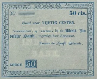 Suriname 50 Centen, 1848 image