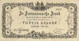 Suriname 50 Gulden, 1919 image