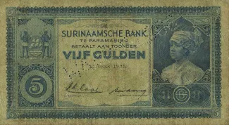 Suriname 5 Gulden, 1940 image