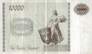 Sweden 10.000 Kronor, 1958 reverse
