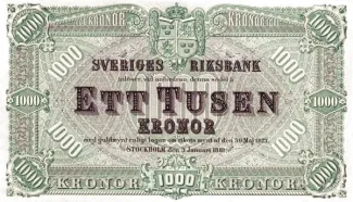 Sweden 1.000 Kronor, 1881 image