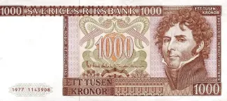 Sweden 1.000 Kronor, 1988 image