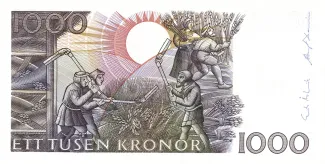 Sweden 1.000 Kronor, 1989-1992 reverse