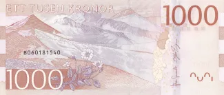 Sweden 1.000 Kronor, 2014 reverse