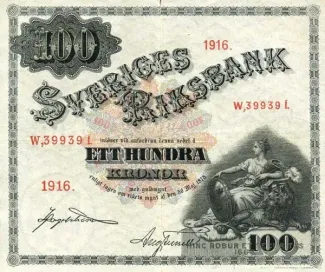 Sweden 100 Kronor, 1917 image