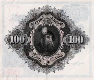 Sweden 100 Kronor, 1918-1963 reverse