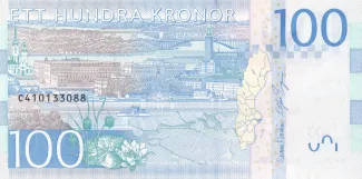 Sweden 100 Kronor, 2014-2022 reverse