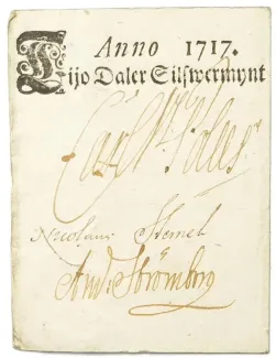 Sweden 10 Daler, 1717 obverse