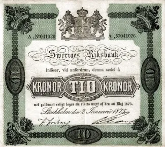 Sweden 10 Kronor, 1879 image