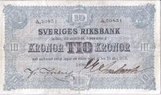 Sweden 10 Kronor, 1891 image