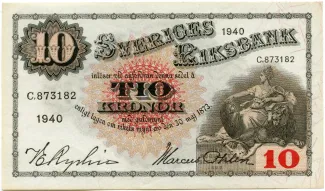 Sweden 10 Kronor, 1940 image