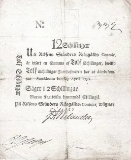 Sweden 12 Schillingar, 1792 image