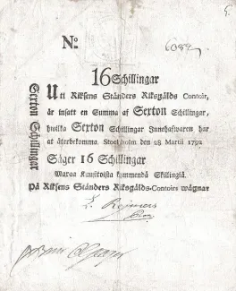 Sweden 16 Schillingar, 1792 image