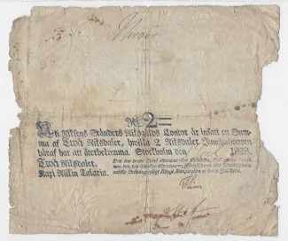Sweden 2 Riksdaler, 1828 image