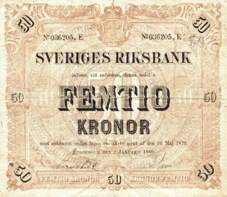 Sweden 50 Kronor, 1896 image