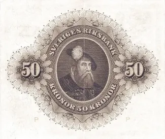 Sweden 50 Kronor, 1918-1962 reverse