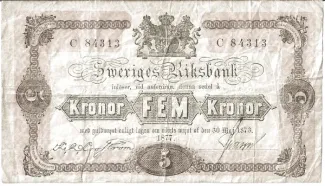 Sweden 5 Kronor, 1878 image