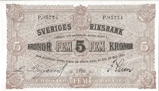 Sweden 5 Kronor, 1890 image