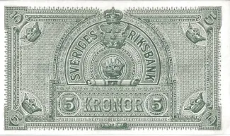 Sweden 5 Kronor, 1879-1890 reverse