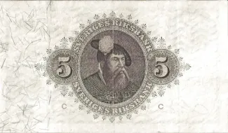 Sweden 5 Kronor, 1890-1905 reverse