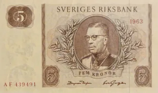 Sweden 5 Kronor, 1963 image