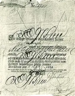 Sweden 97 Riksdaler, 1832 image