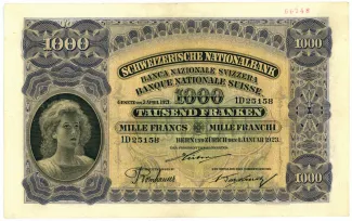 Switzerland 1.000 Francs 2nd, 1923 image
