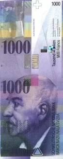 Switzerland 1.000 Francs 8th, 2012 image