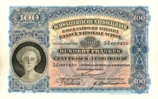 Switzerland 100 Francs 2nd, 1920 image