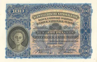 Switzerland 100 Francs 2nd, 1949 image